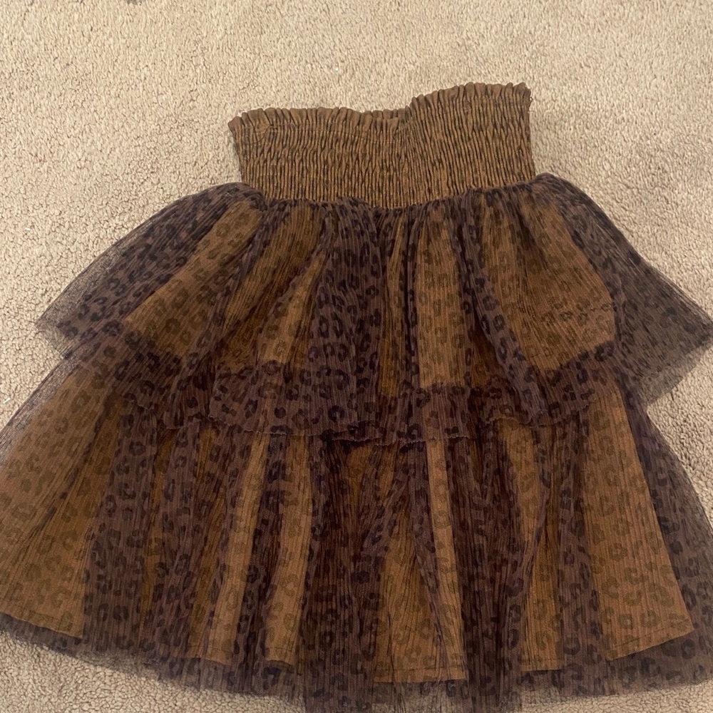 Leopard Print Tulle Skirt for Kids
